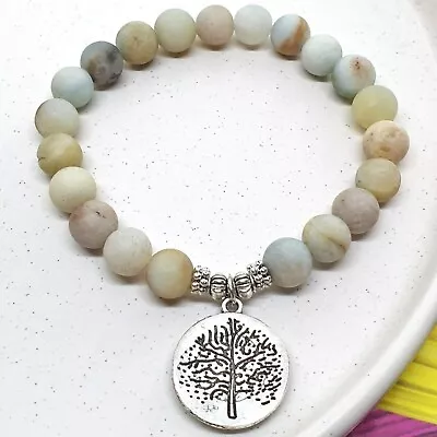 Natural Healing Anxiety Stone Stretch Reiki Jewellery Bracelet Bead Chakra Gift • £5.95