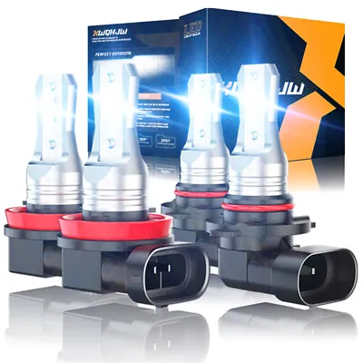 9005+H11 LED Headlight Combo High Low Beam Bulbs Kit Super White Bright Lamps A+ • $29.99