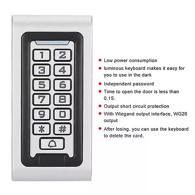 Keypad Access Control System 125khz Card Standalone 2000 Users(Access C GDS • £44.32