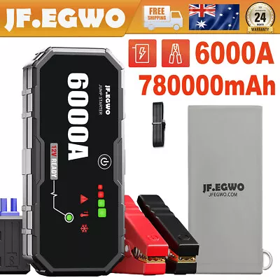 JFEGWO 6000A 78000mAh Car Jump Starter Battery Jumper Booster Truck Heavy Duty • $145.99