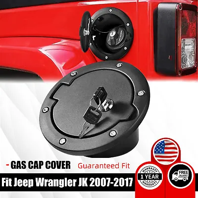 Locking Fuel Filler Gas Cap Door Cover For Jeep Wrangler JK 2/4 Door 2007-2017 • $23.99
