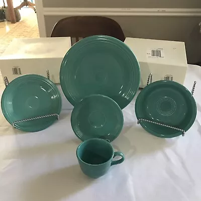 Fiesta® Turquoise 5 Piece Place Setting Fiestaware New 2 Sets Available Vintage • $29.99