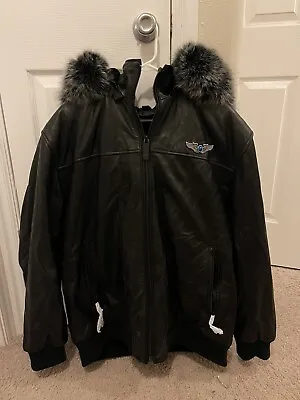 Originale Men's Lambskin Leather W Hood Jacket 2xl • $125