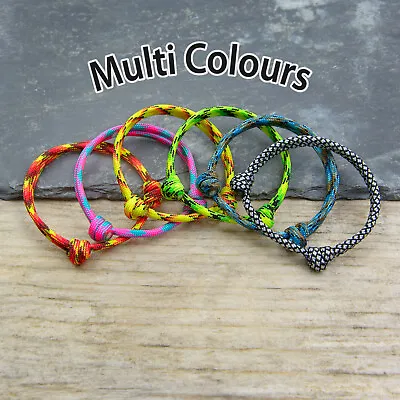 Classic Range Adjustable Paracord Bracelet Sliding Knot - Multi Colours • £3.99