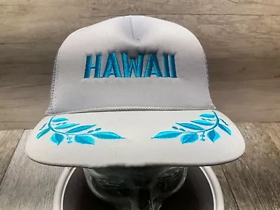 Vintage Hawaii Snapback Trucker Foam Baseball Hat Mesh Leaf  Cap • $20