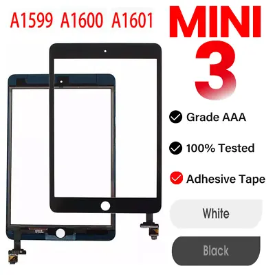 £6.75 • Buy For IPad Mini 3 Touch Glass Screen Replacement Digitizer A1594 A1600 A1601