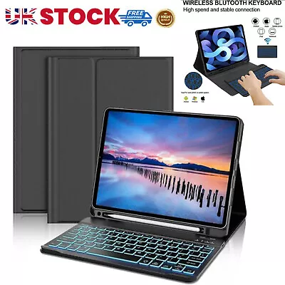 Backlit Keyboard Case +pencil Holder For IPad Pro 12.9  10.2  4/5/6/7/8/9th Gen • £18.99