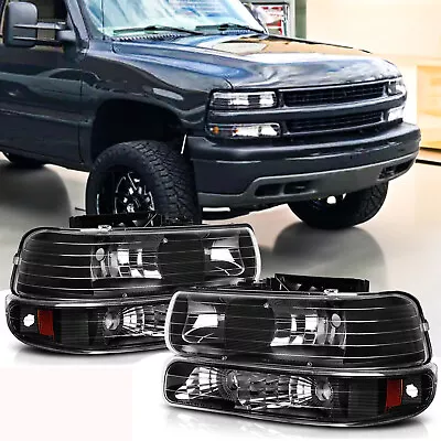 Headlight W/Bumper Lights For 99-02 Chevy Silverado 1500 00-06 Suburban Tahoe • $58.87