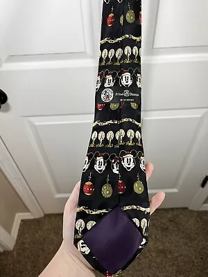 Atlas Design Disney Mickey Mouse Tie 100% Silk Christmas Holiday NWOT • $18