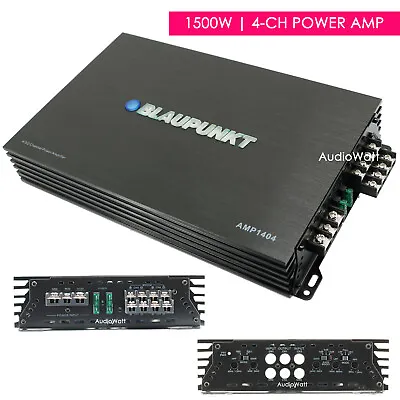 Blaupunkt AMP1404 Car Audio 4-Channel Amp Amplifier 1500 Watts Max Peak Power • $76.99