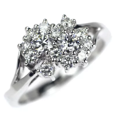 Mikimoto Pt950 Diamond Ring 0.67ct - Auth Free Shipping From Japan- Auth SELBY_J • $1121.60