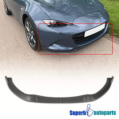 Fits 2016-2021 Mazda Miata Black Front Bumper Lower Splitter Spoiler Lip 3PC • $53.98