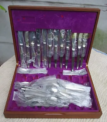 Very Nice AMEFA Canteen Of Stainless Steel Cutlery. Set For 6 People. 50 Piece • £70