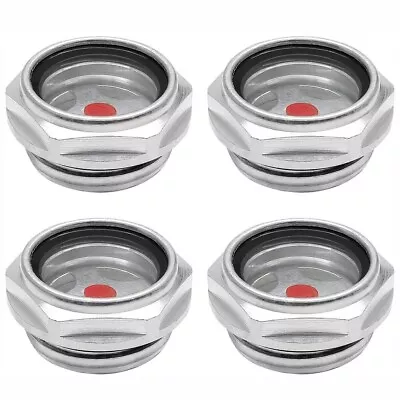 4Pcs Sight Glass Oil Level Indicator For Air Compressor Tank 1 Inch NPT • £15.16