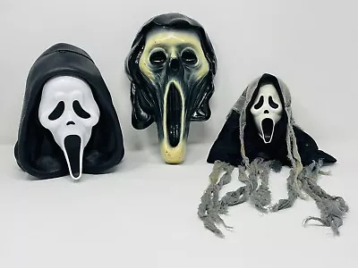 Scream Ghostface Popcorn Bucket Vintage Mask Head Easter Unlimited Fun World Lot • $99.99