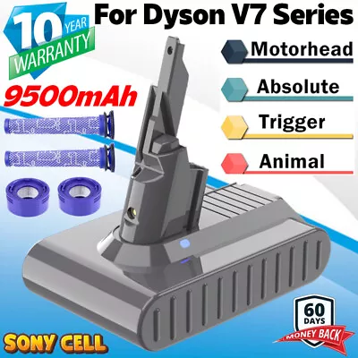 9500mAh For Dyson V7 Battery V7 Series V7 Absolute Animal Motorhead SV11 /Filter • $42.99