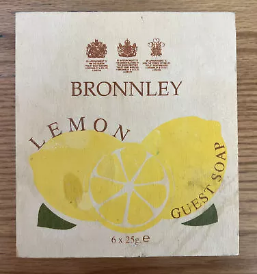 Vintage Bronnley Lemon Soaps In Wood Box Set Of 4 Made In England 25g Each • $29.99