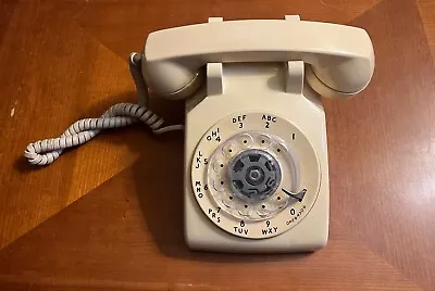 Vtg AT&T Rotary Desk Phone Off White/Cream  500DM Tested Works • $16.95