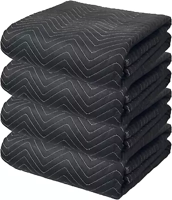 4 Heavy Duty Padded Moving & Packing Blankets - 80  X 72  (65 Lb/Dz Weight) - Sh • $75.36