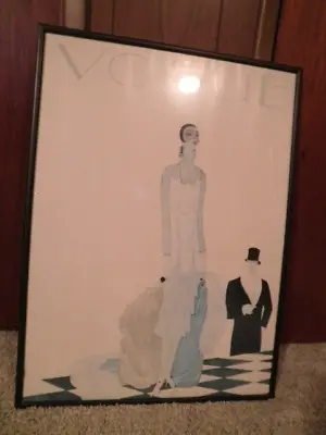 Vintage Framed Under Glass VOGUE Cover Poster CONDE NAST & CO • $125