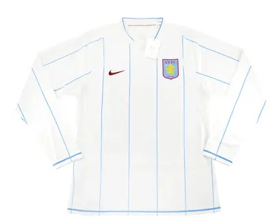 Nike ASTON VILLA PLAYER ISSUE AWAY L/S SHIRT (Authentic ) 2007-09 • $139.99