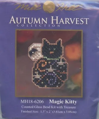 Mill Hill Autumn Harvest Magic Kitty Counted Glass Bead Kit W Treasure MH18-6206 • $12.95