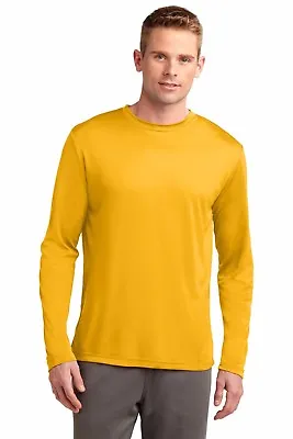 Sport-Tek Men's Long Sleeve Performance Moisture Wicking T-Shirt M-ST350LS • $11.83