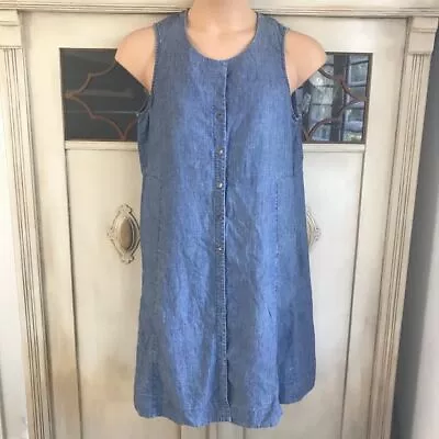 VGUC J.Jill Chambray Tank Dress | Size Med. • $17