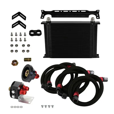 28 Row 10AN Universal Engine Transmission Oil Cooler+Filter Relocation + Bracket • $331.25