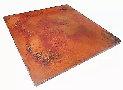 Mexican Square Copper Table Top Hand Hammered 24 Inches Natural Patina • $417.99