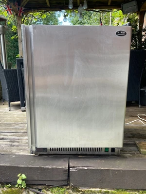 £75 • Buy King Stainless Steel Under Counter Fridge For Bar Or Outside Kitchen 