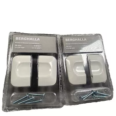 Ikea BERGHALLA Handles - White 56mm - 4 Handles - Kitchen Bedroom Living Room • £9.50