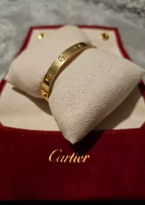 Cartier 18K Yellow Gold Love Bracelet Size 16 • $5500