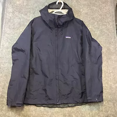 Patagonia Torrentshell Rain Jacket Women Medium Med Navy  H2no Outdoors RN 51884 • $37.99