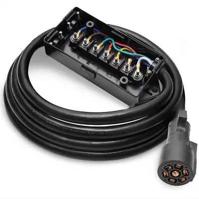 Leisure RV 7 Way Plug Inline Pre-Wired Trailer Cord Junction Box W/ 4 Foot Cable • $24.99