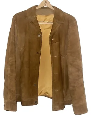 VINTAGE Western Brown Leather Jacket • $36.95
