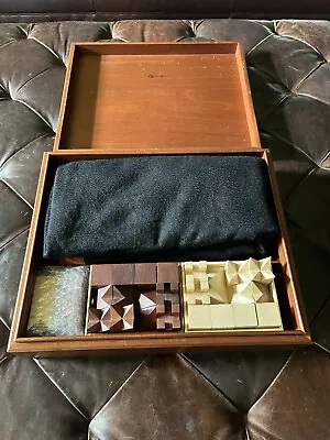 Loro Piana Chess Set With Cashmere Board Rare Mahogany Maple Wood Pieces • $4995