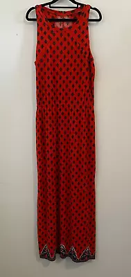 TIGERLILY Womens Red Orange Maxi Dress Stretch Boho Beach Size 12 • $29.95