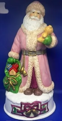 Vintage Ceramic Pink Santa Claus Christmas Figurine Music Box (Plays See Video!) • $34.99