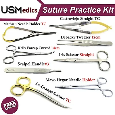 Practice Suture Kit For Veterinary & Medical Students Training Dissecting Forcep • $6.99