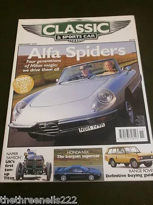 Classic & Sports Car - Napier Samson - Nov 2000 • £7.25