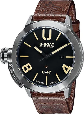 U-Boat 8105 CLASSICO U-47 Automatic Beige Black Brown Leather Men's Watch NEW • $2299