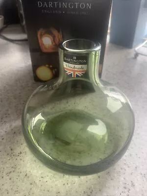 Dartington AURORA MEDIUM VASE OLIVE GREEN • £15