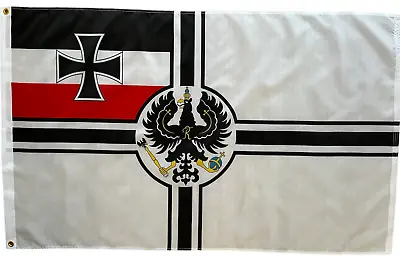 German Imperial Flag With Crest  LARGE WW1 Deutschland Germany Flag   • $14.95