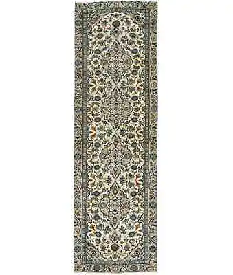 Medallion Floral Semi Antique 3X9 Handmade Oriental Runner Rug Hallway Carpet • $391