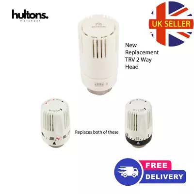 Standard Thermostatic Radiator Valve Replacement Head Only (TRV 2 WAY) Myson • £19.99