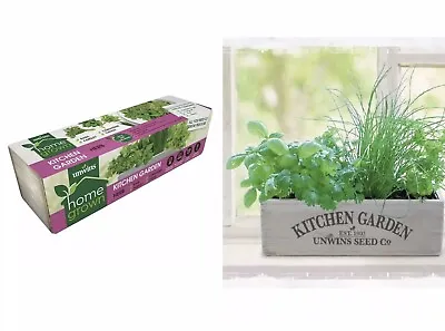 £13.99 • Buy  Perfect Gift. Kitchen Herb Garden Wooden Planter Kit Basil Chives+