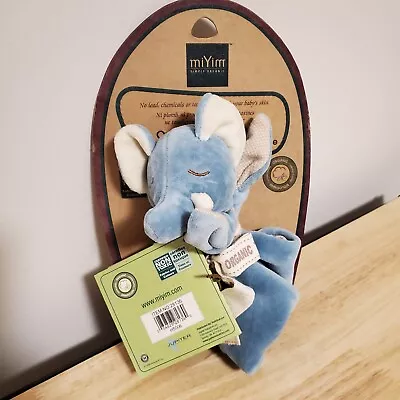 Miyim Simply Organic Lovie Blankie Blue Elephant HTF New • $29.99