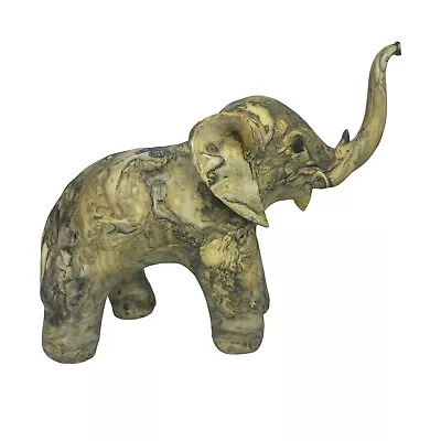 Vintage Elephant Figurine Marbled Look Statue Tusks • $19.99