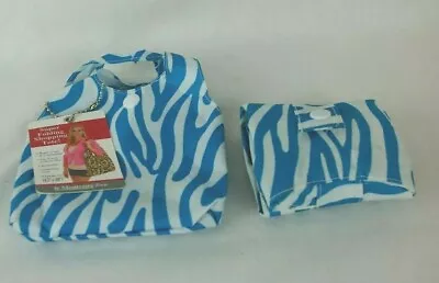 Jumbo Super Folding Shopping Tote Blue And White Animal Print Tote Bag Brand New • $12.60